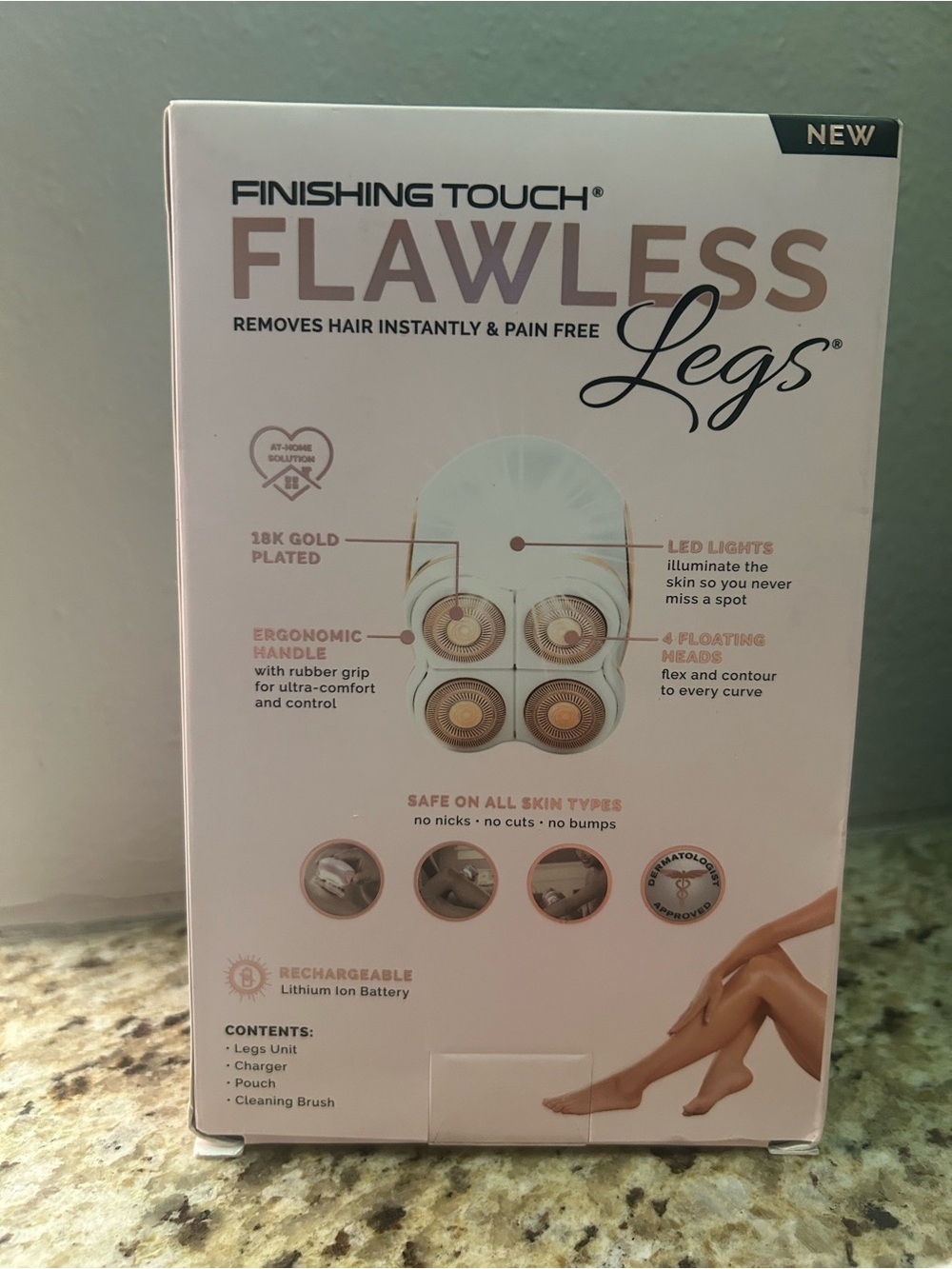 Finishing Touch Flawless Legs Electric Hair Remover - Rose Gold & White - Picture 2 of 2